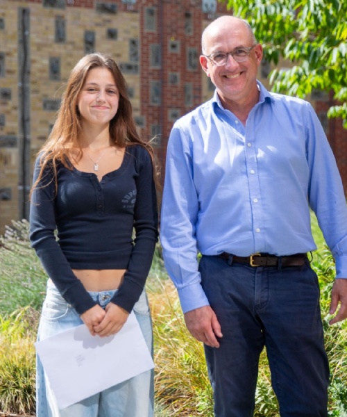 Mia V with Headmaster Joe Smith